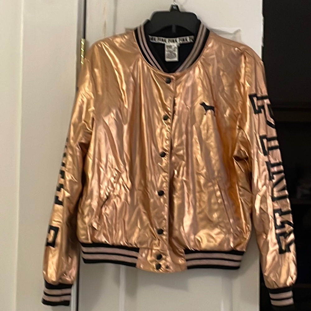 VS PINK Runway Bomber Jacket. Sz. XS/S Copper color. EUC